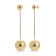 14k Yellow Gold Over Brass Statement Drop Mega Earrings