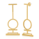 14k Yellow Gold Overlay on Brass Skye Drop Earrings