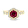 18K Yellow Gold Rhodolite and Diamond Ring 1.56ctw