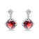 18K White Gold Garnet and Diamond Earrings 9.40ctw