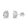 14K White Gold White Topaz Solitaire Earrings