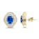 18K Yellow Gold Kyanite and White Diamond Earrings