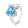 18K White Gold Aquamarine and Diamond Ring 2.10ctw
