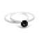 14K White Gold Black Onyx and Diamond Ring Set .67ctw