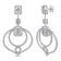 18K White Gold Dangle Earrings with 2.84ctw Diamonds