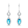 18K White Gold Apatite and Diamond Earrings 4.22ctw