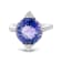 18K White Gold Iolite and Diamond Ring 3.66ctw