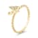 18K Yellow Gold Diamond Butterfly Ring  .02ctw