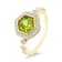 18K Yellow Gold Peridot and Diamond Ring 1.33ctw