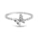18K White Gold Diamond Butterfly Ring  .02ctw