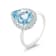 14K White Gold Apatite and Diamond Ring 2.84ctw