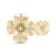 18K Yellow Gold Diamond Floral Ring  .14ctw