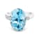 18K White Gold Aquamarine and Diamond Ring 6.05ctw