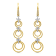 18K Yellow Gold Drop Dangle Diamond Earrings 0.54ctw