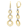 18K Yellow Gold Drop Dangle Diamond Earrings 0.54ctw