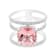 18K White Gold Pink Tourmaline and Diamond Ring 3.57ctw