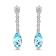18K White Gold Aquamarine and Diamond Earrings 5.45ctw