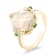 18K Yellow Gold Ethiopian Opal, Tsavorite, and Diamond Ring