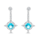 18K White Gold Apatite and Diamond Earrings 3.14ctw