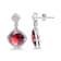 18K White Gold Garnet and Diamond Earrings 9.40ctw