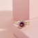 18K Yellow Gold Rhodolite and Diamond Ring 1.56ctw