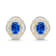 18K Yellow Gold Kyanite and White Diamond Earrings