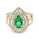 18K Yellow Gold Emerald and Diamond Ring 2.14ctw
