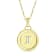 Yellow gold Plate over Sterling Silver Gemini Zodiac Constellation Pendant