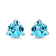 14K White Gold Blue Topaz Earrings