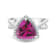 18K White Gold Rhodolite Garnet and Diamond Ring 3.61ctw