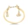 White Sapphire Round Ring, Yellow Gold Plated Sterling Silver