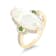 18K Yellow Gold Ethiopian Opal, Tsavorite, and Diamond Ring 4.43ctw