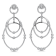 18K White Gold Dangle Diamond Earrings 1.20ctw