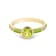 14K Yellow Gold Enamel Ring with  Peridot and Diamond