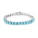 5.00mm Round Swiss Blue Topaz Sterling Silver Bracelets