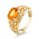 14K Yellow Gold Spessartite and Diamond Ring 5.13ctw