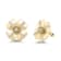 18K Yellow Gold Flower Design Diamond Earrings