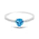 14K White Gold Swiss Blue Topaz and Diamond Ring .62ctw
