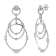 18K White Gold Dangle Diamond Earrings 1.20ctw