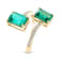 18K Yellow Gold Emerald and Diamond Ring 3.27ctw