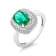 14K White Gold Emerald and Diamond Ring 2.78ctw