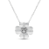 18K  White Gold Diamond Flower Pendant .12ctw