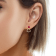 10K Yellow Gold Pink Tourmaline Adjustable Earrings with 0.25 ctw Diamonds