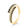 Gold Black and White Diamond Bypass Ring