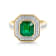 14K Yellow Gold Emerald and Diamond Ring 2.01ctw