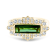 18K Yellow Gold Green Tourmaline and Diamond Ring 1.06ctw