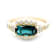18K Yellow Gold Green Tourmaline and Diamond Ring 1.43ctw