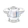 18K White Gold Moonstone and Diamond Ring 5.57ctw