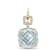18K Yellow Gold Sky Blue Topaz and Diamond Pendant 6.94ctw
