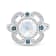 18K White Gold Moonstone, London Blue Topaz, and Diamond Ring 2.69ctw